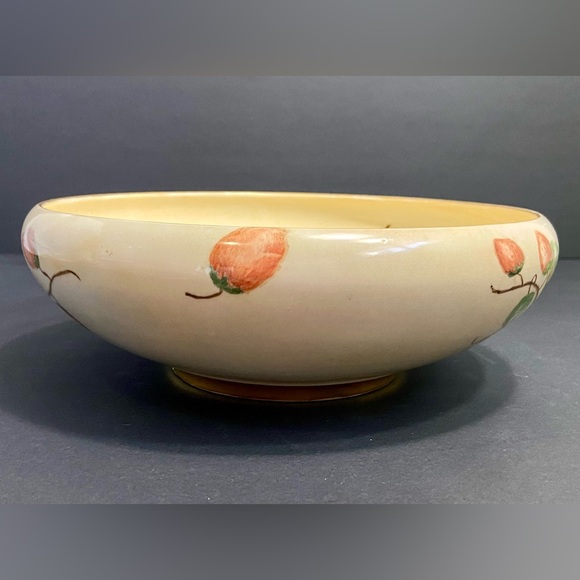 Vtg Limoges Hand Painted Porcelain Strawberry Bowl Gold Guild Art Nouveau 1934 - Picture 2 of 16